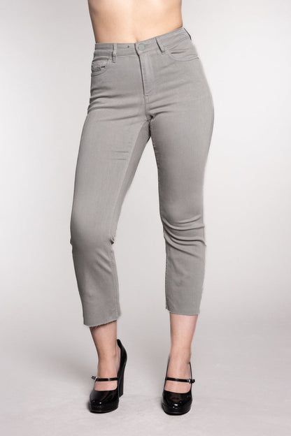 Green Straight Leg Ankle Jeans