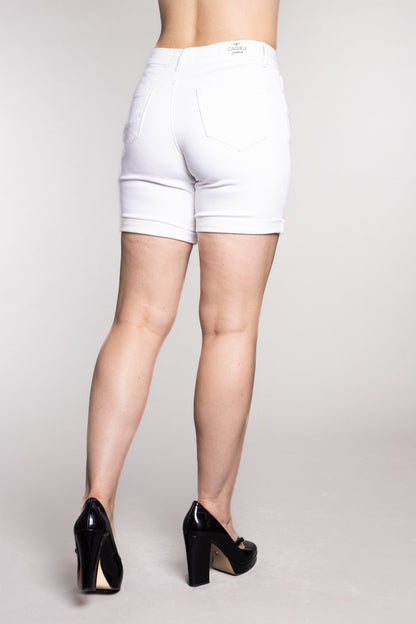 White Pull On Bermuda Shorts