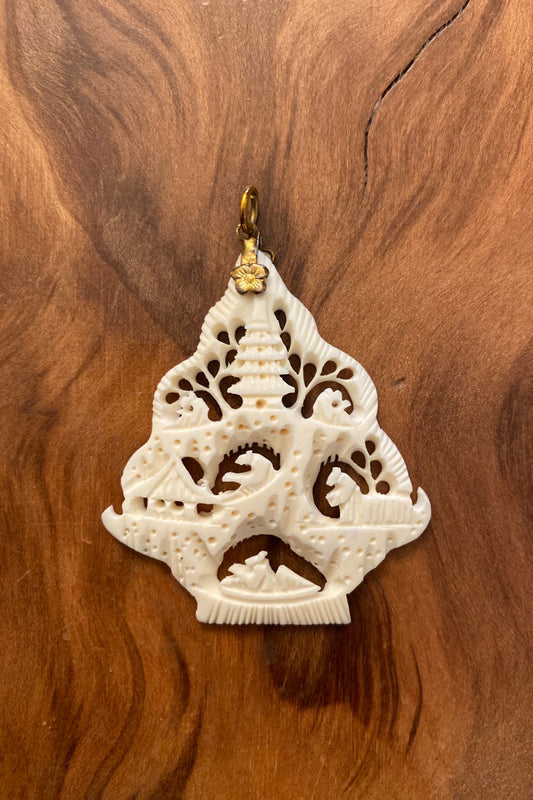Carved Bone Pendant