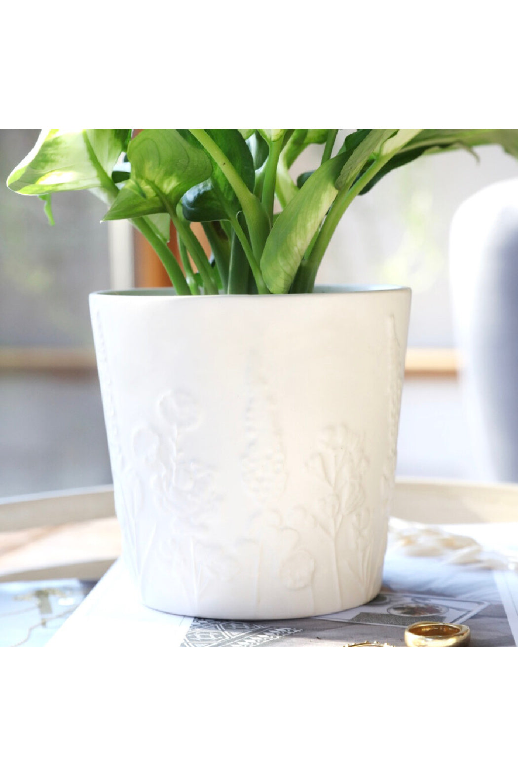 Ceramic Raised Wildflower Planter