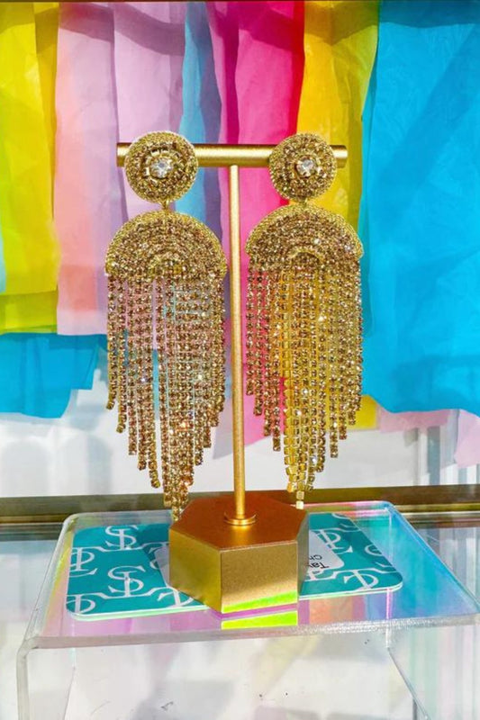 Chain Dazzle Drop Earrings
