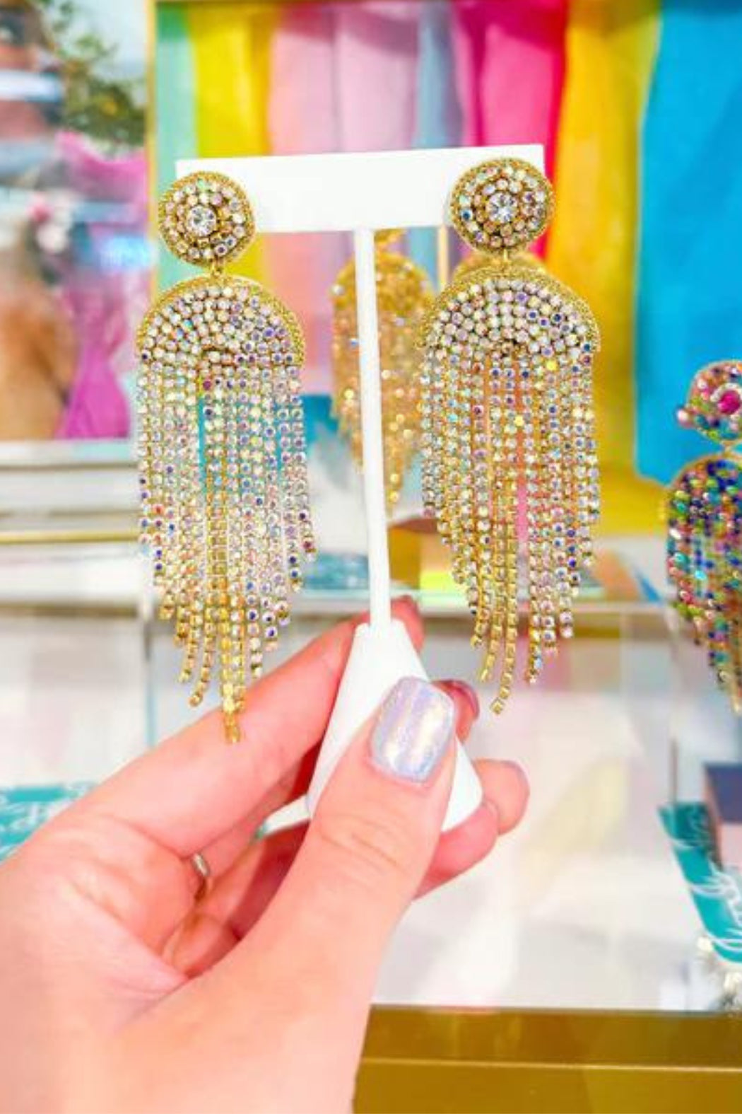 Chain Dazzle Drop Earrings