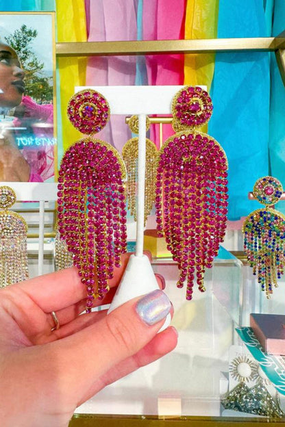 Chain Dazzle Drop Earrings