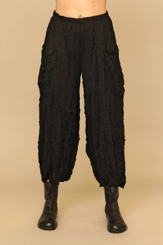 Crinkle Mesh Lantern Pant