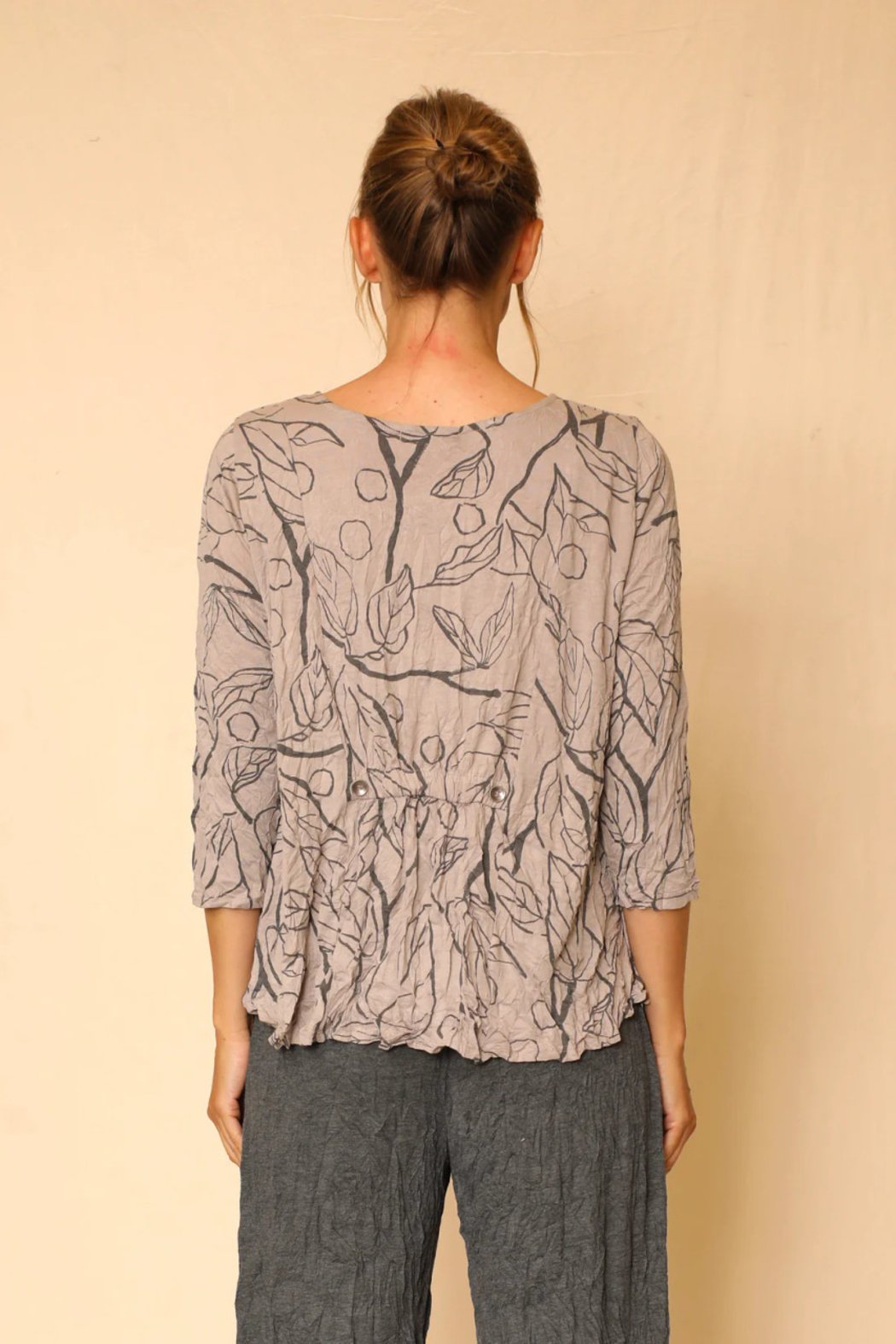 Leaf Crinkle Jersey Top