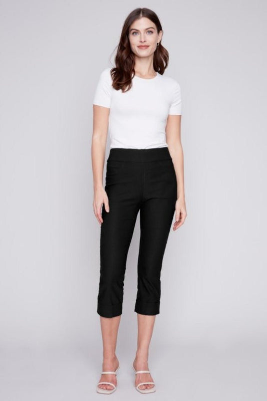 Black Pull-On Capri