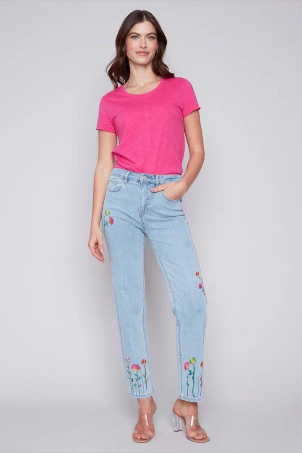 Floral Embroidered Jeans