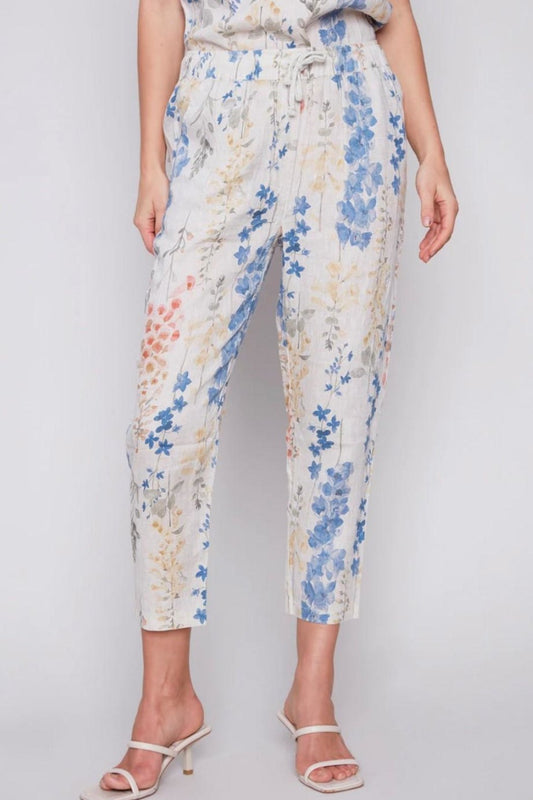 Linen Flower Pants