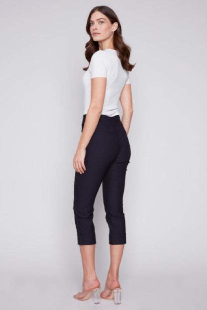 Navy Pull-On Capri