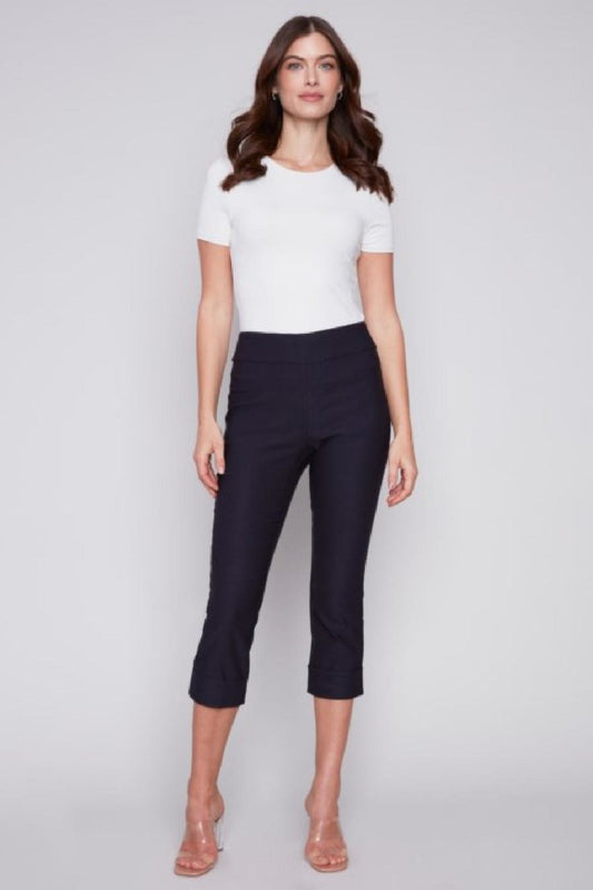Navy Pull-On Capri