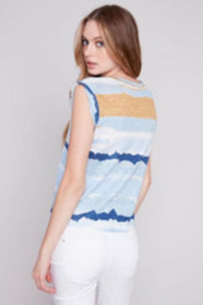 Wave Print Top