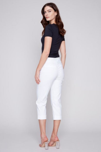 White Pull-On Capri