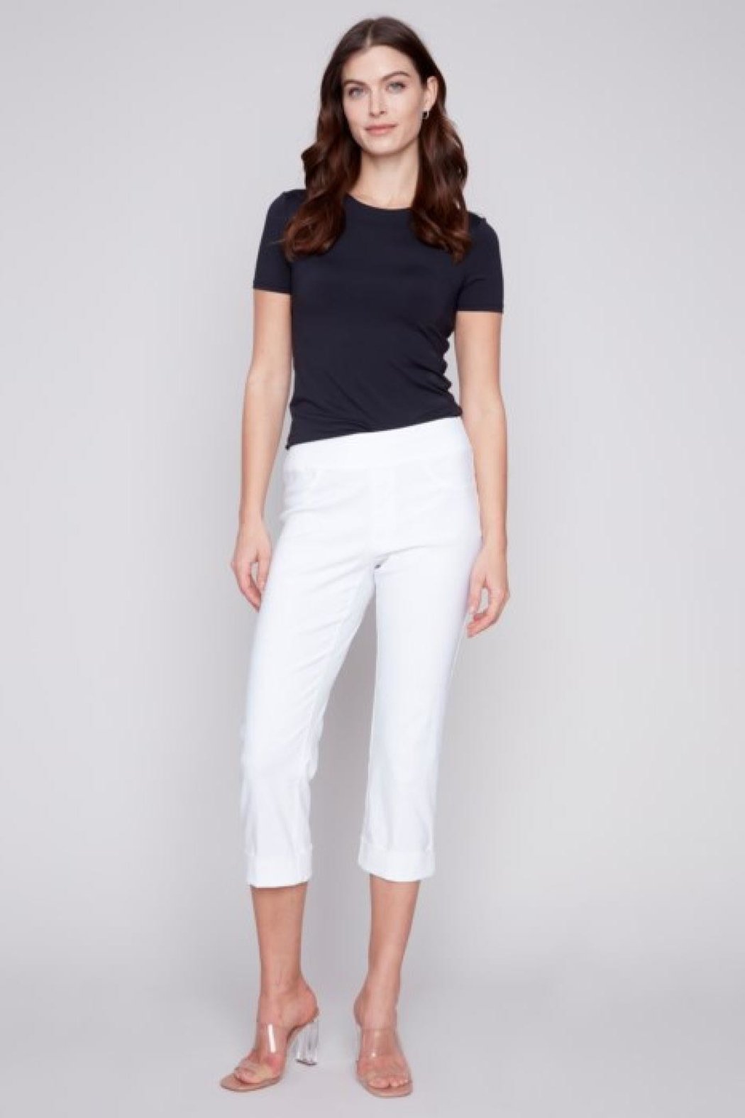 White Pull-On Capri
