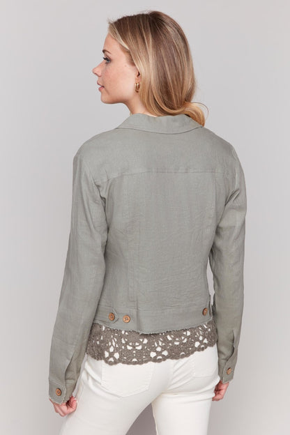 Celadon Button Jacket