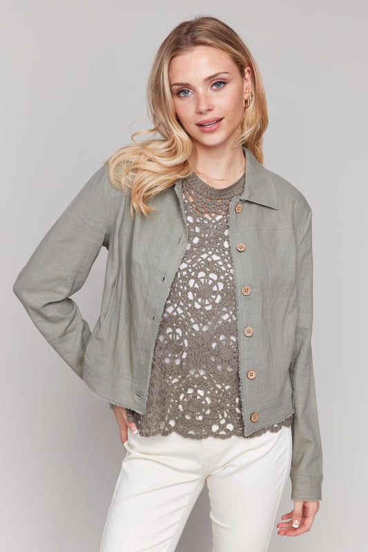 Celadon Button Jacket