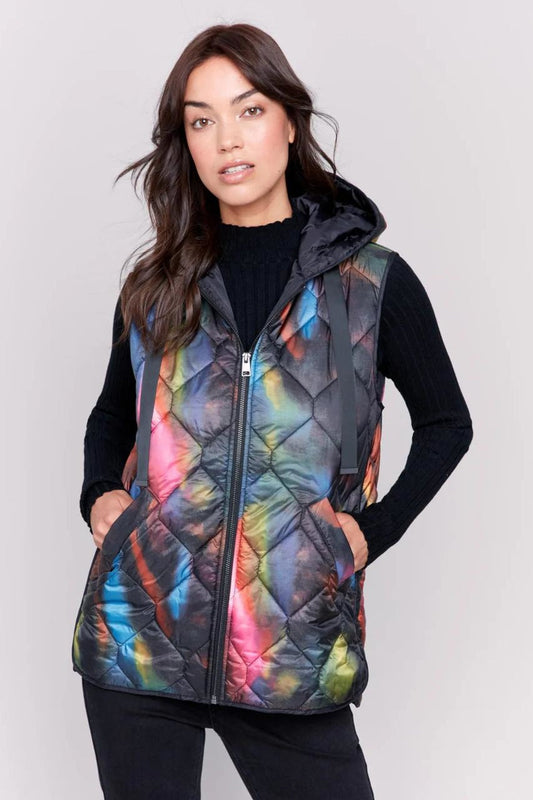 Neon Quilted Puffer Vest