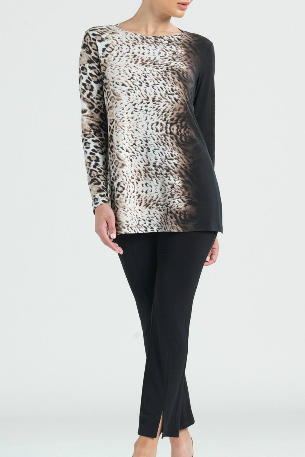 Cheetah Ombre Cut-out Back Knit Tunic
