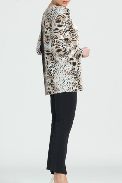 Cheetah Ombre Cut-out Back Knit Tunic