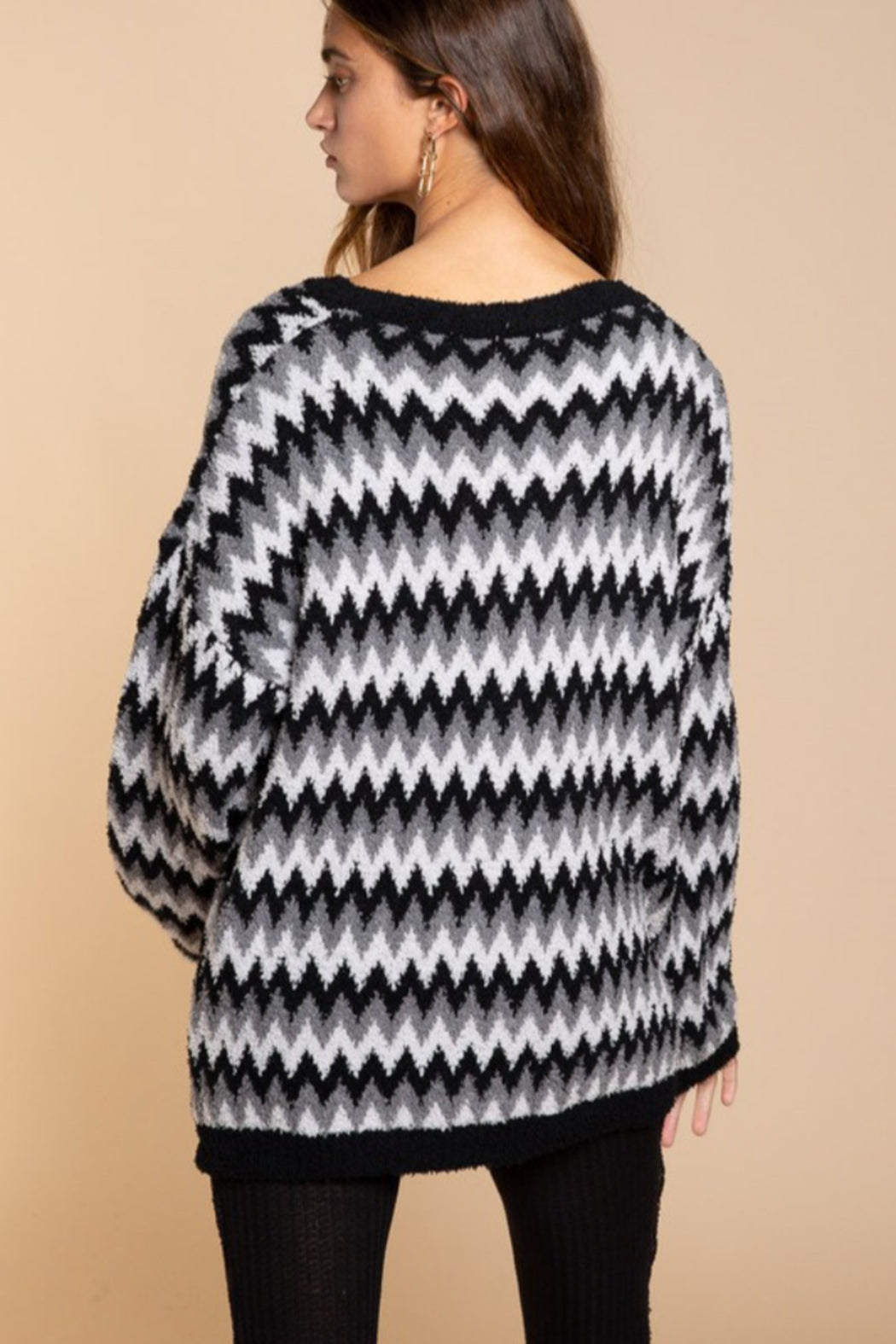 Chevron V Neck Sweater