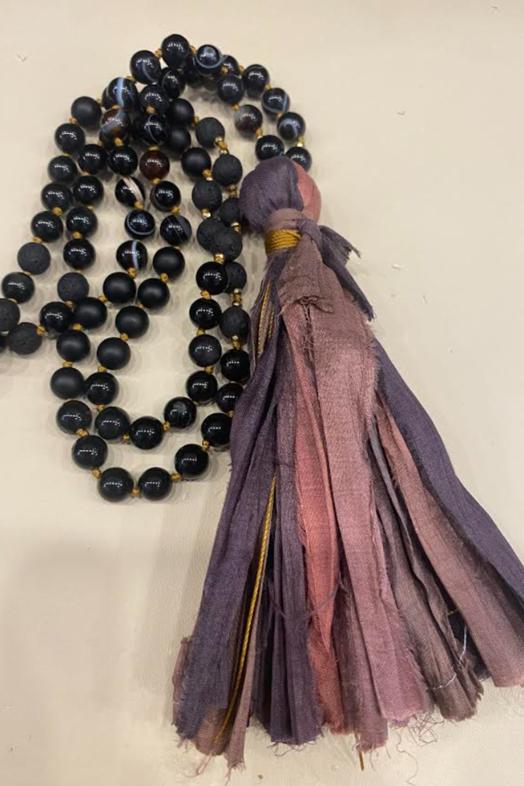 Chloe Indian Silk Tassel Mala Necklace