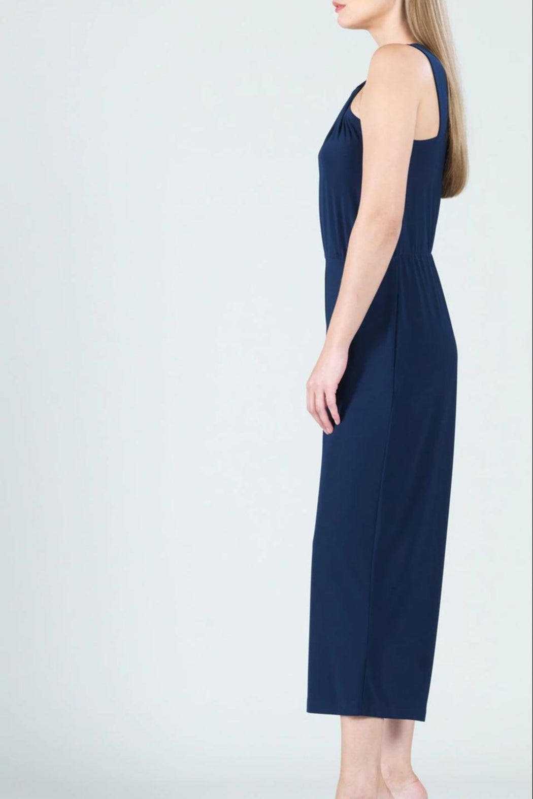 Cross-Front Cropped Jumpsuit