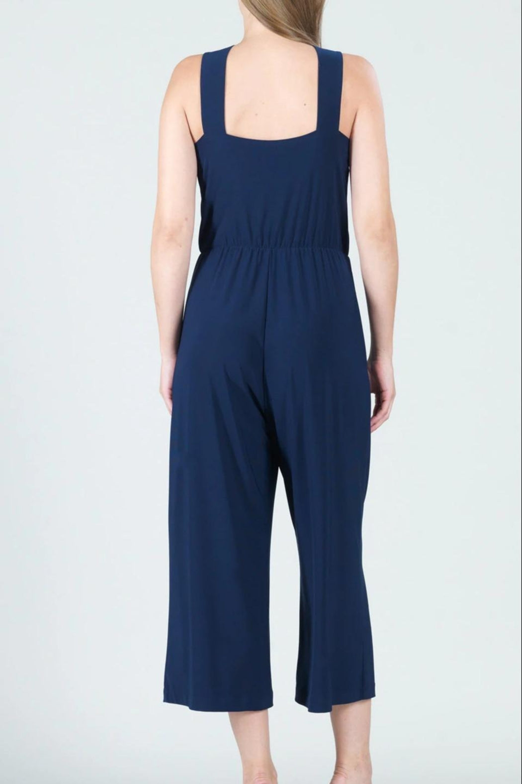 Cross-Front Cropped Jumpsuit