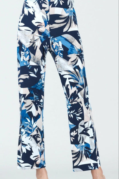 Floral-Print Side-Slit Ankle-Pant