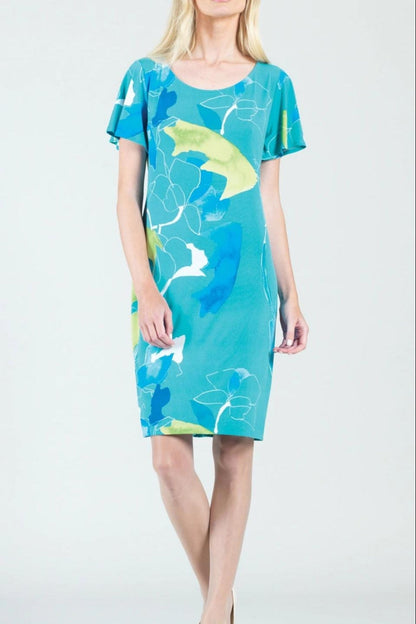 Floral Short-Sleeve Knit-Dress