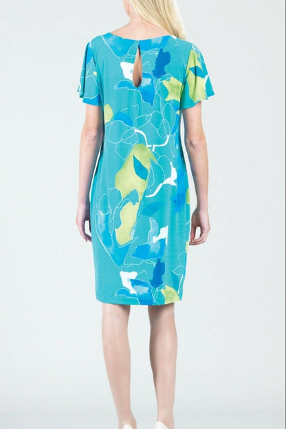 Floral Short-Sleeve Knit-Dress
