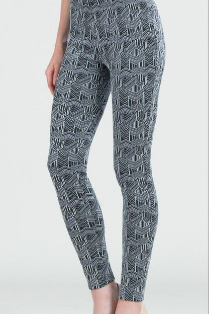 Geometric-Stretch Jacquard Leggings