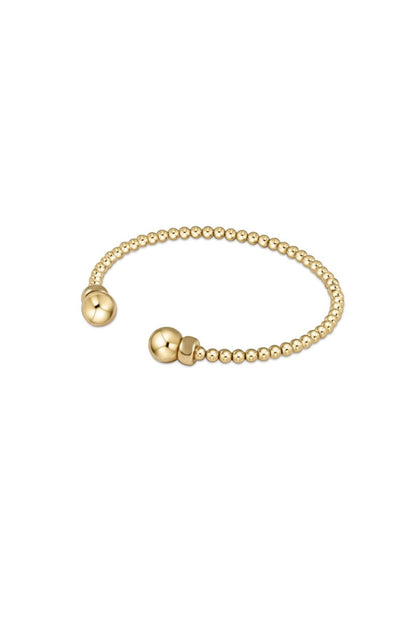Classic Gold 3MM Bead Cuff Bracelet