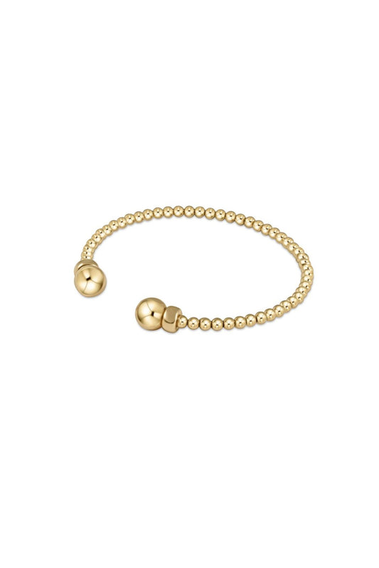Classic Gold 3MM Bead Cuff Bracelet