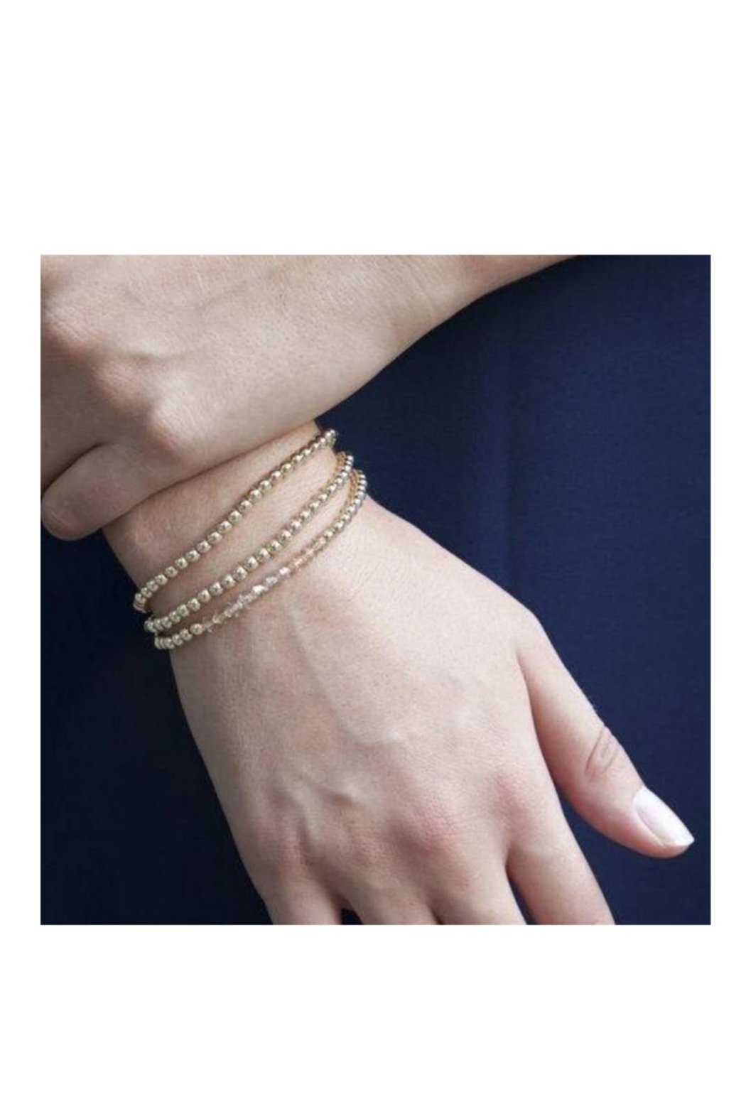 Classic Gold 4mm Bead Bracelet
