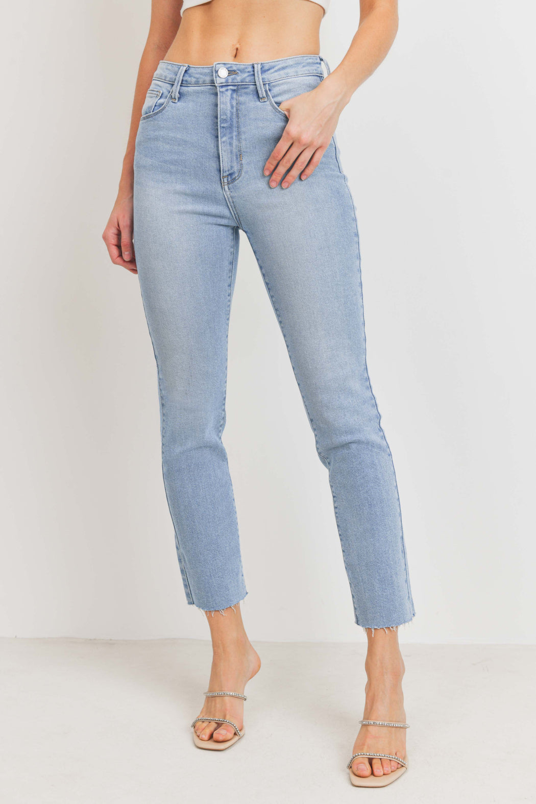 Clean Slender Straight Leg Jean