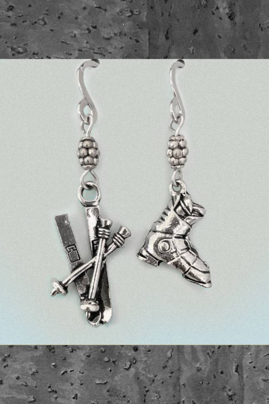 Close 2 UR Heart Pewter Earrings