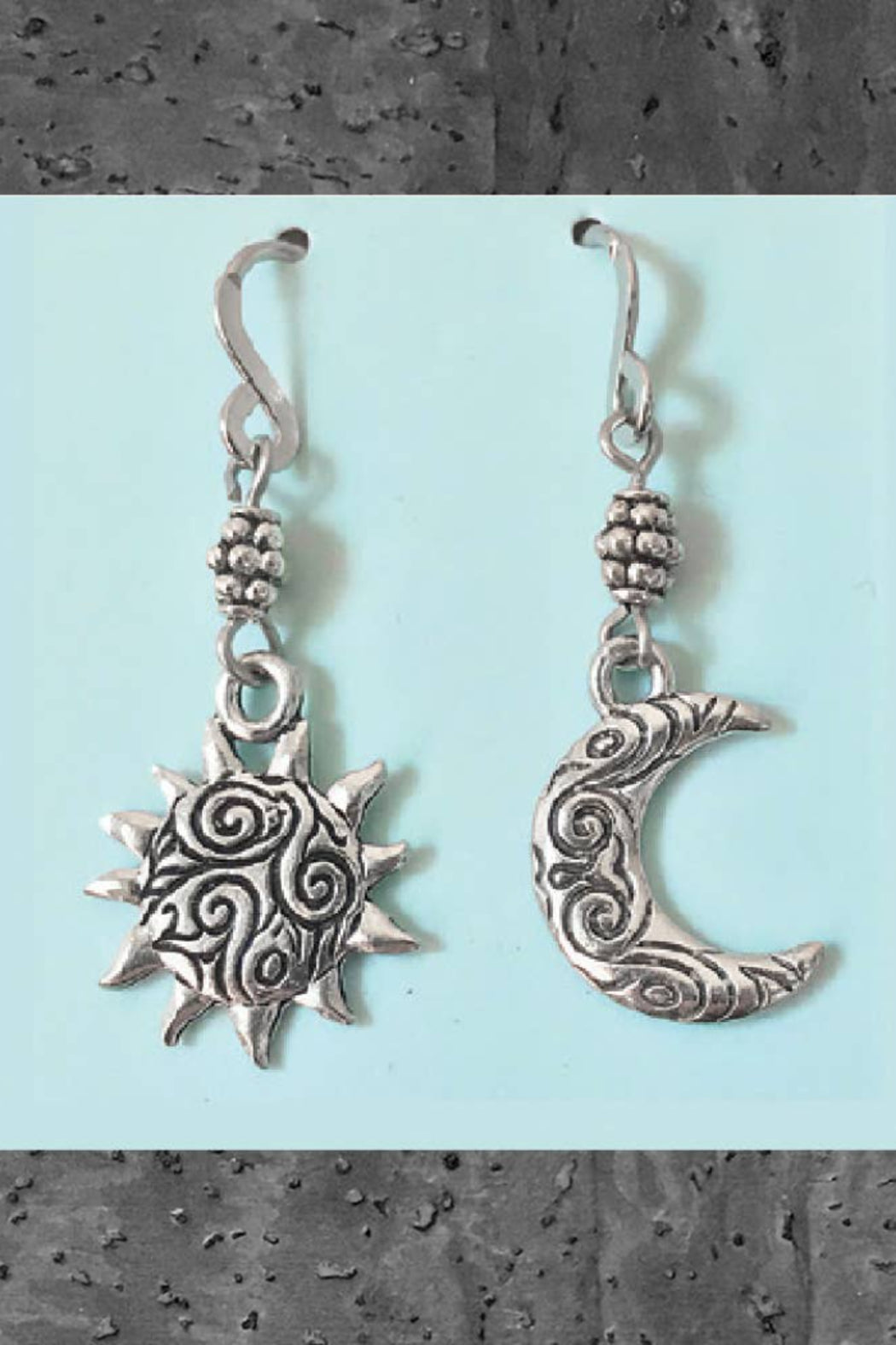 Close 2 UR Heart Pewter Earrings