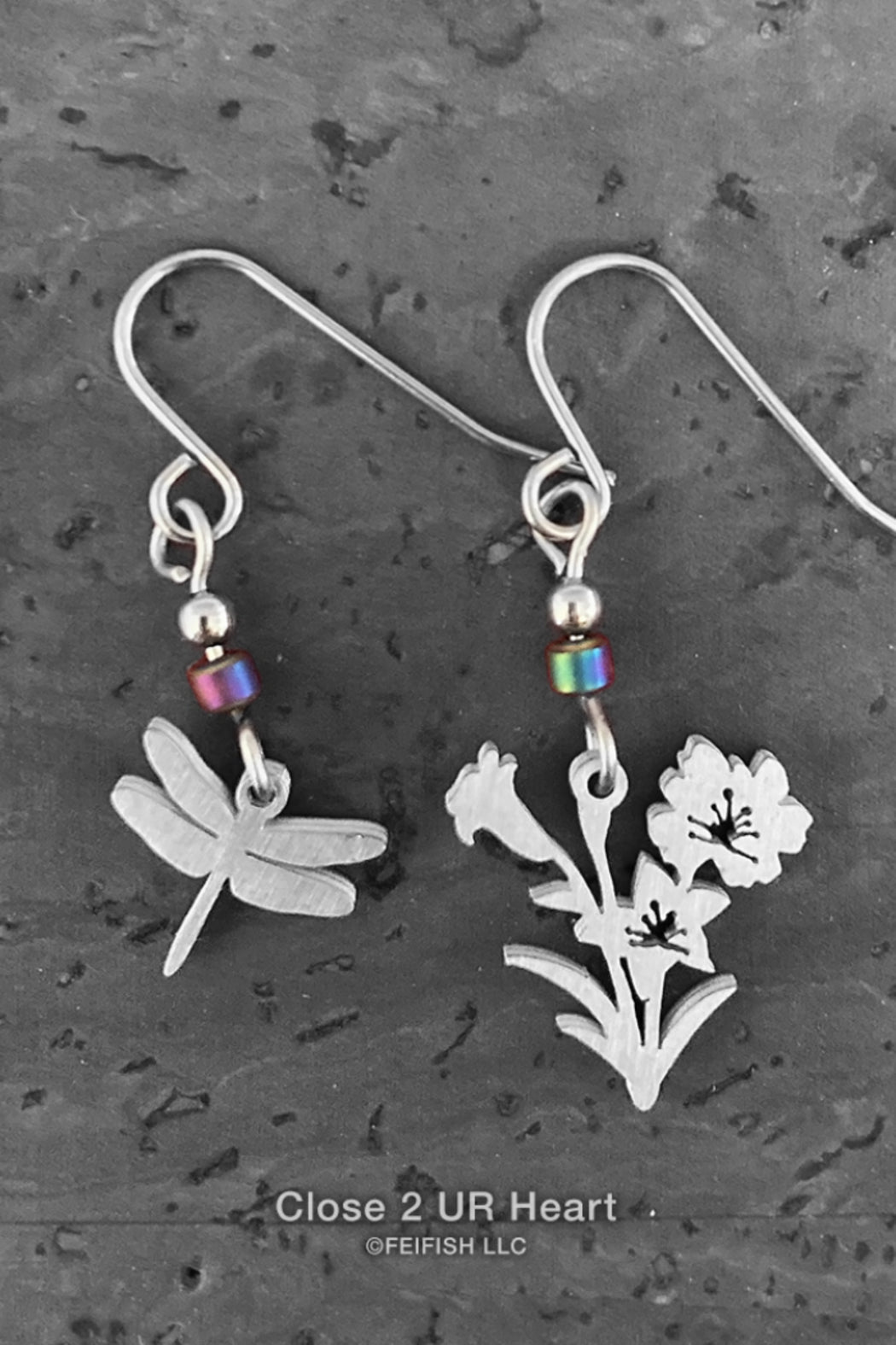 Close 2 UR Heart Stainless Steel Earrings