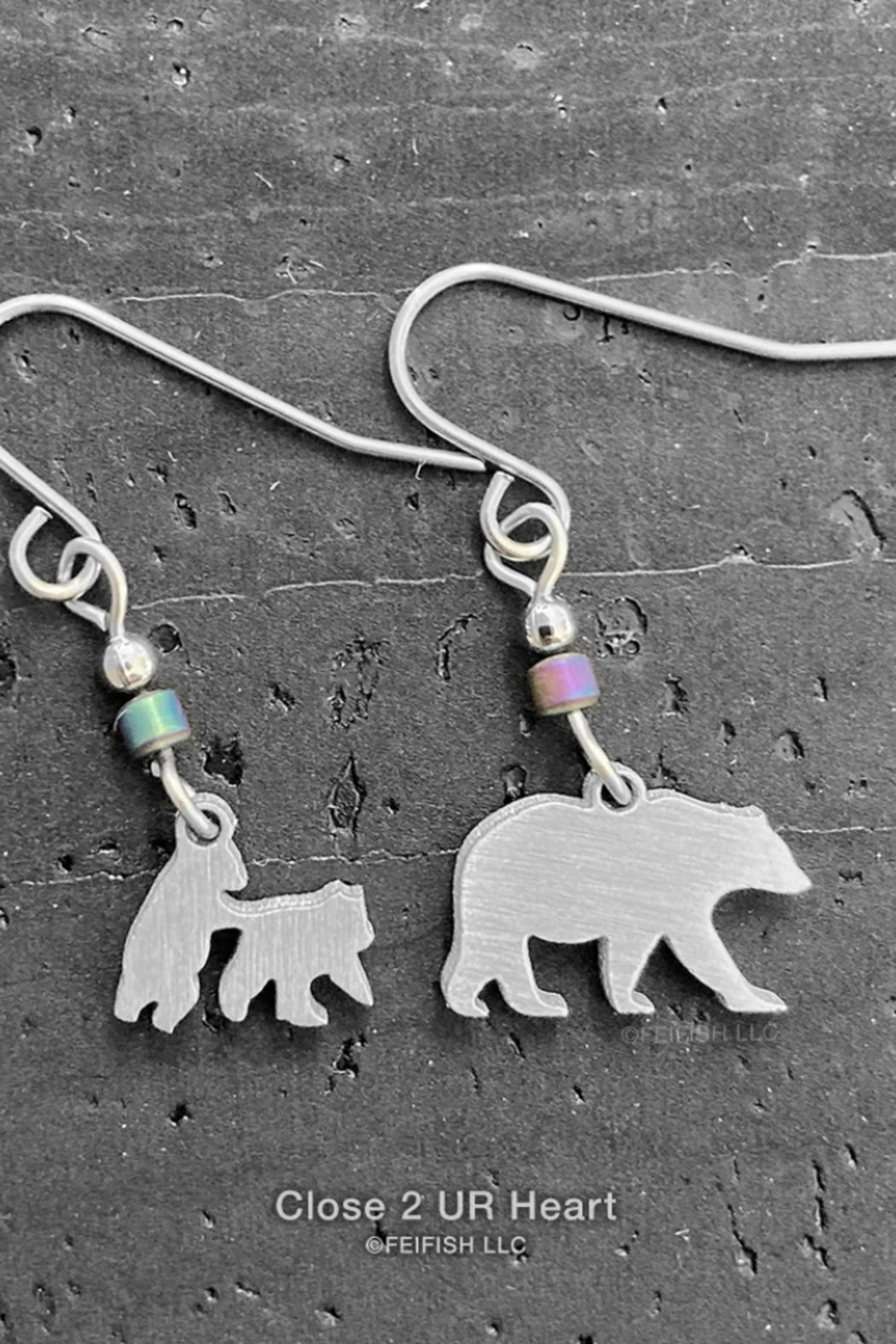 Close 2 UR Heart Stainless Steel Earrings
