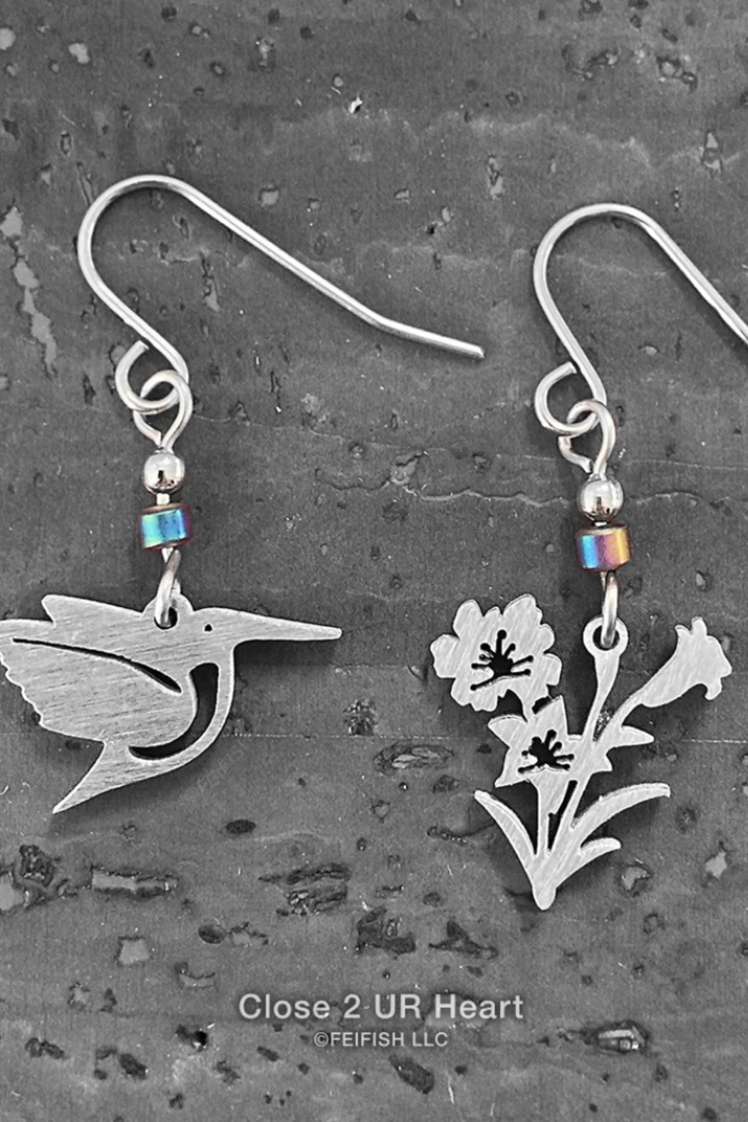 Close 2 UR Heart Stainless Steel Earrings