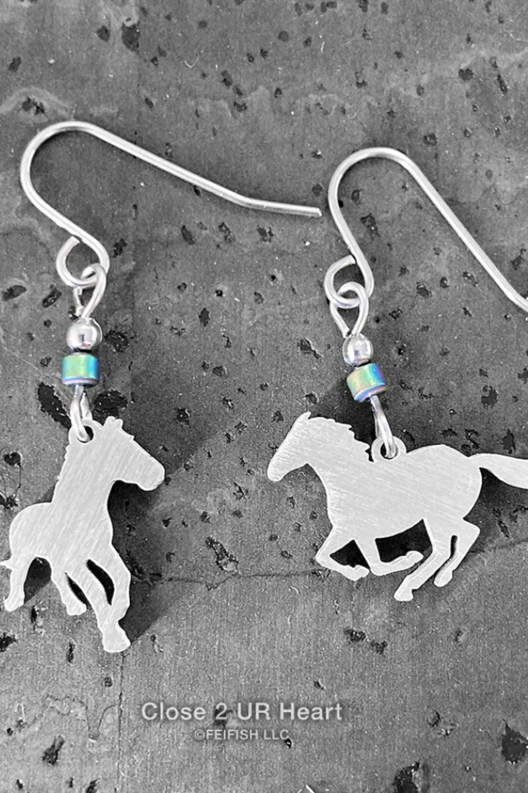 Close 2 UR Heart Stainless Steel Earrings