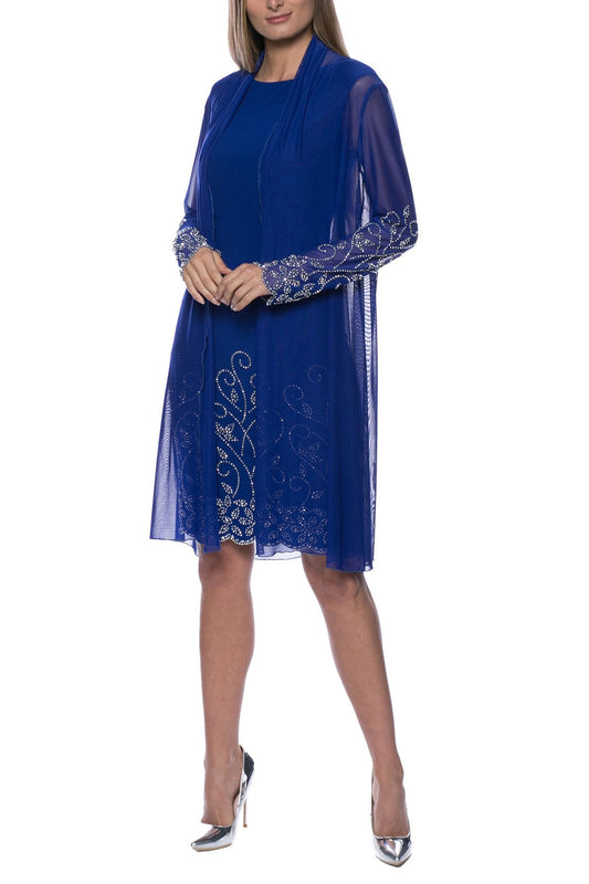 Cobalt Blue Dress with Jacket