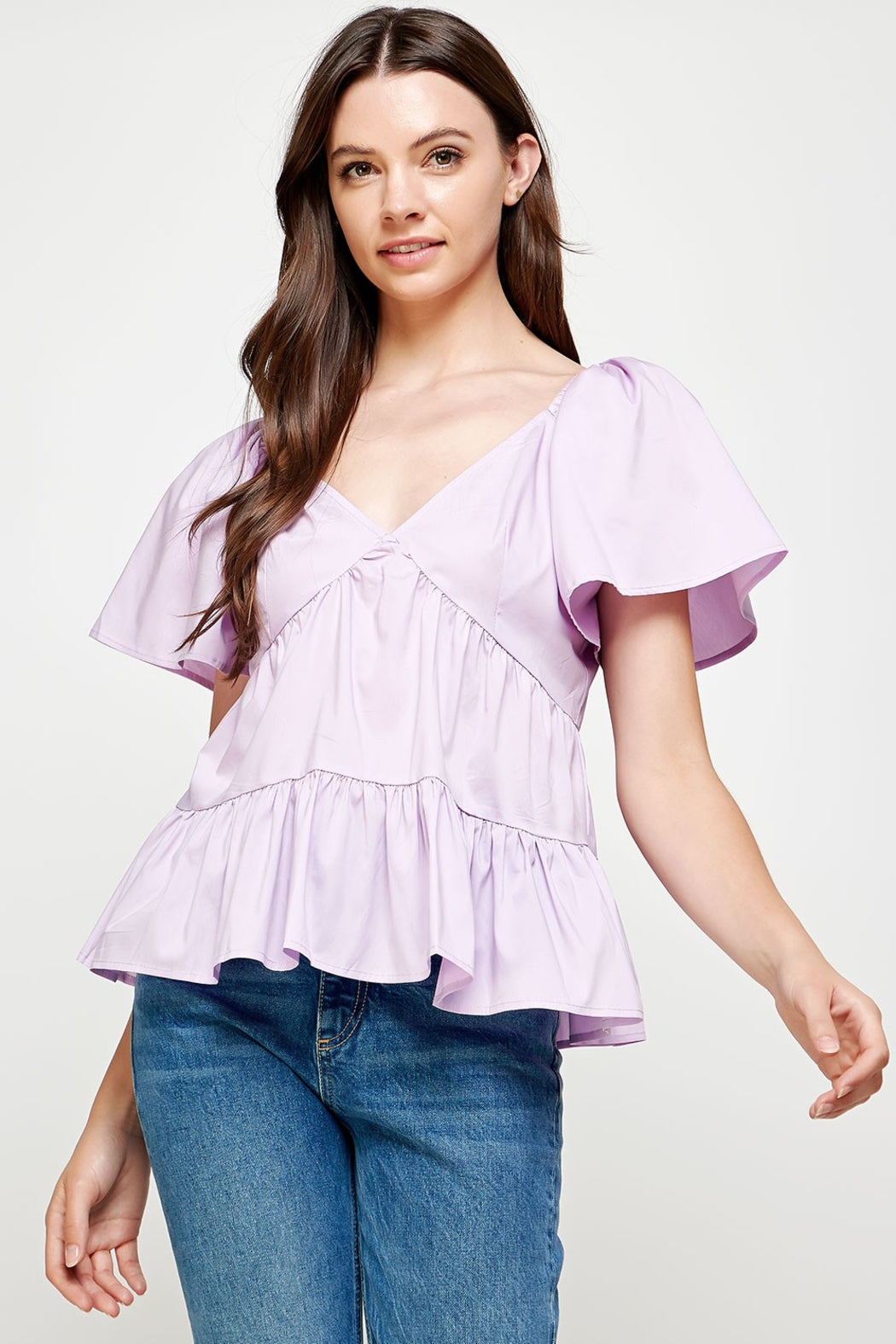 Color Block Tiered Top