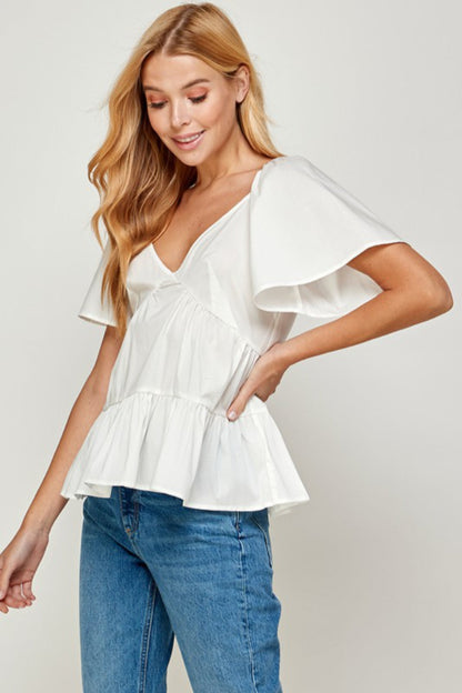 Color Block Tiered Top
