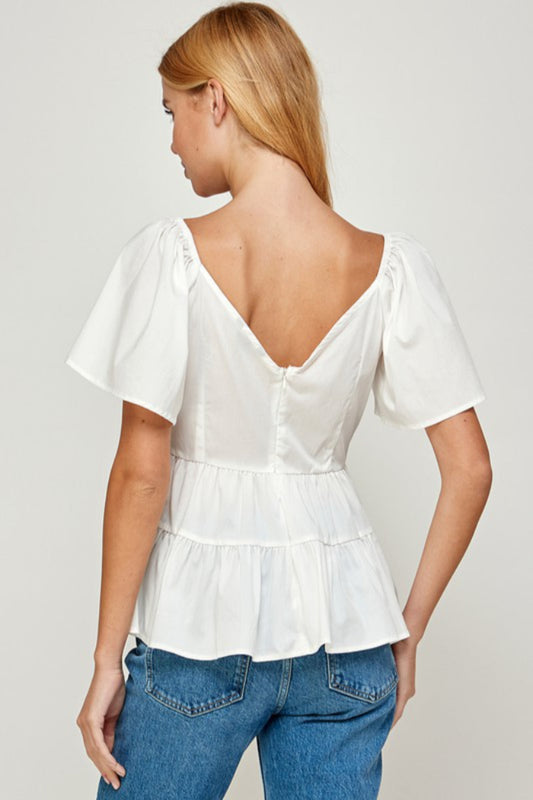 Color Block Tiered Top