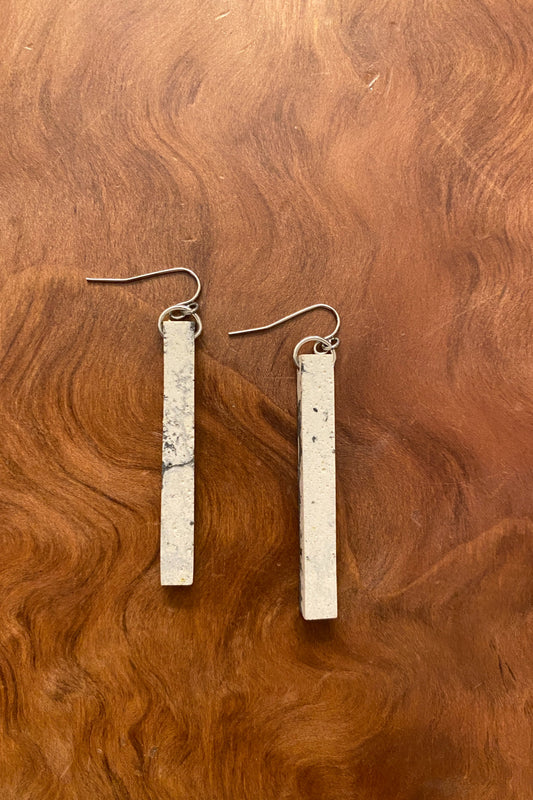 Concrete Bar Earrings