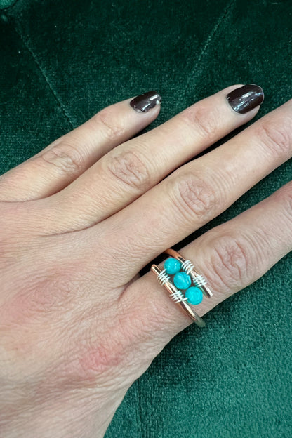 Copper Rings with Fine Stones