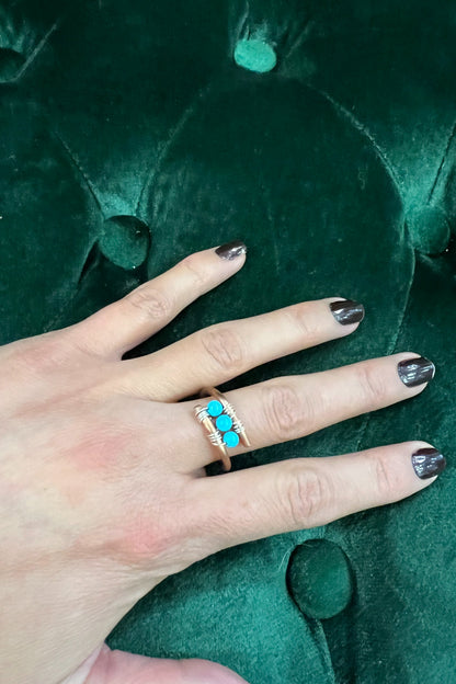 Copper Rings with Fine Stones
