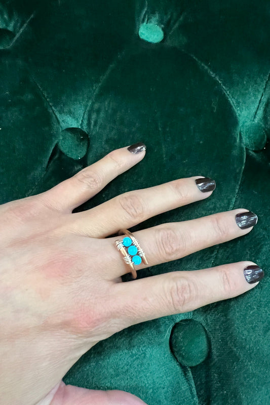 Copper Rings with Fine Stones