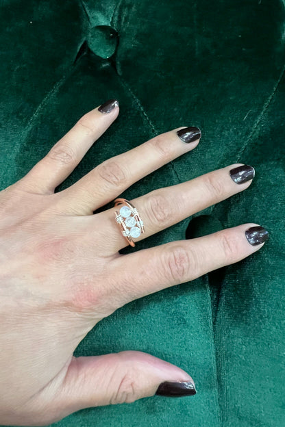 Copper Rings with Fine Stones