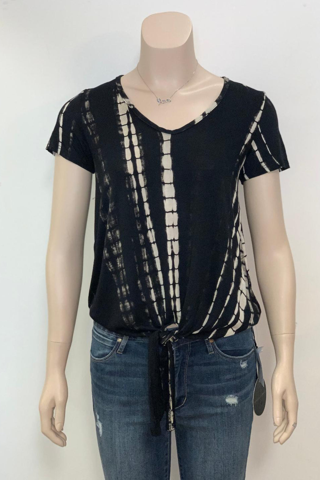 Cora V Neck Front Tie Top